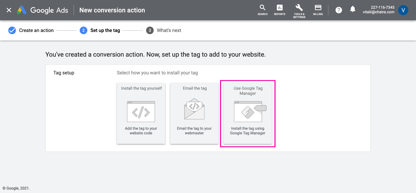 Choose type of conversion